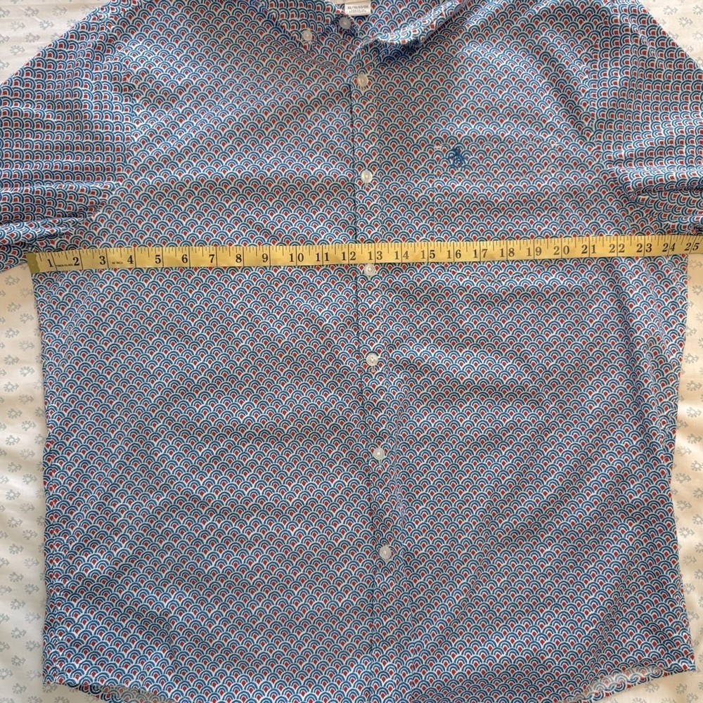 Original Penguin by Munsingwear Blue and Red Casual Button Down XL Shirt - Picture 4 of 8